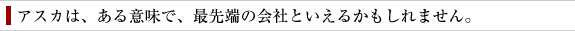 �A�X�J�́A����Ӗ��ŁA�Ő�[�̉�ЂƂ����邩������܂���B